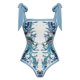 thumbnail image 3 of Traje de baño para mujer Traje de baño de una pieza para mujer Traje de baño de bikini con cordones Falda larga Conjunto de dos piezas de gasa Trajes de baño para mujer, 3 of 4