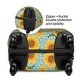 thumbnail image 2 of Kdxio White Polka Dot Sunflower Pattern Luggage Cover for Travel,Elastic and Durable,Fits 18-32 Inch,Anti-Scratch Suitcase Protector-No luggage included, 2 of 5