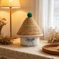 thumbnail image 5 of Round Woven Cotton Rope Storage Basket with Lid, Multicolor, 11 x 7 Inches, Decorative Organizer for Desk, Shelf, Bathroom, 5 of 6