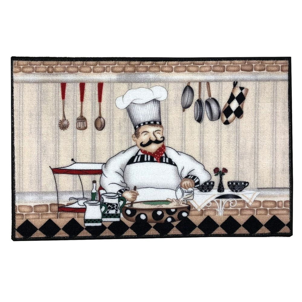 Kitchen Collection The Chef Kitchen Rug, Multi, 18x28 Inches Walmart