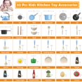 thumbnail image 3 of Juego de juguetes Play Kitchen Bruvoalon, 32 piezas, con ollas, sartenes y utensilios, 3 of 9