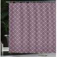 thumbnail image 3 of Ambesonne Damask Shower Curtain, Oriental Floral Curly Motif, 69"Wx70"L, Dark Purple and Beige, 3 of 4