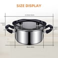 thumbnail image 4 of Stainless Steel Pasta Pot- Induction Pasta Pot with Strainer, Easy Stain &Perfect for Single and Couple, Dishwasher Safe, 3 Quart, 4 of 9