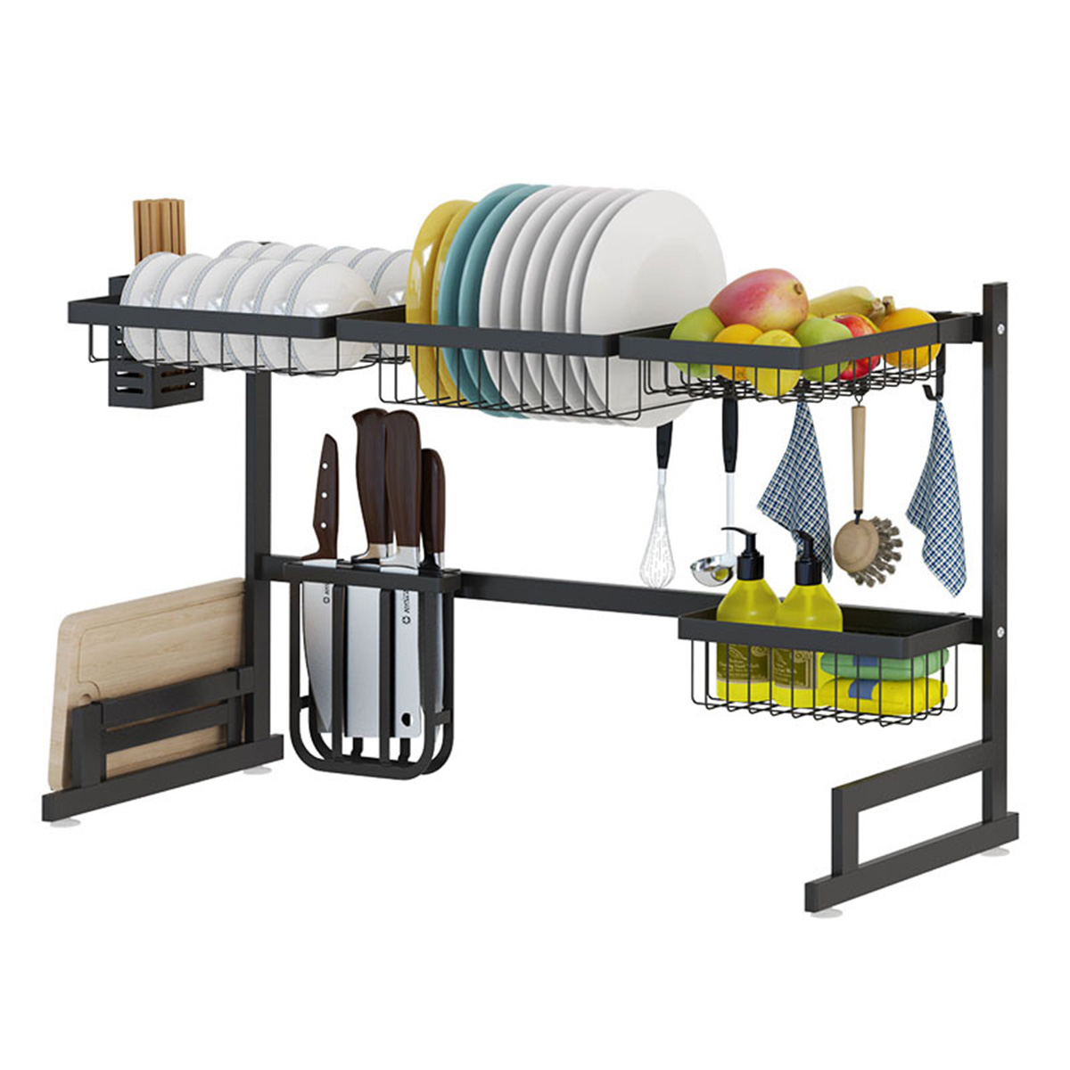 Over The Sink Dish Drying Rack, Bowl Dish Drainer Shelf ...