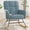 Blue, variant on Someet Nursery Rocking Chair, Upholstered Rocking Accent Chair with High Backrest, Comfortable Rocker with Padded Seat for Living Rooms, Bedrooms, Offices, Beige