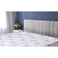 thumbnail image 5 of Ambesonne Exotic Fitted Sheet, Flamingo Striped Backdrop, Twin XL Size, Pale Pink Soft Blue and White, 5 of 5