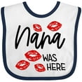 thumbnail image 3 of Inktastic Nana Was Here Red Kisses Boys or Girls Baby Bib, 3 of 4