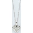 thumbnail image 3 of 18k White Gold Princess Invisible Setting heart stylish modern classic diamond pendant (1.1 Ct, H , SI1 ), 3 of 3