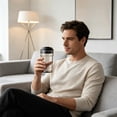 thumbnail image 5 of Plastic Tumbler for Cold Drinks, Reusable Coffee Cup with 2-in-1 Lid and Straw, Leak-Resistant Portable Travel Tumbler with Drawstring, Lightweight Cup for Iced Coffee Tea Water Office Home Outdoor, 5 of 6