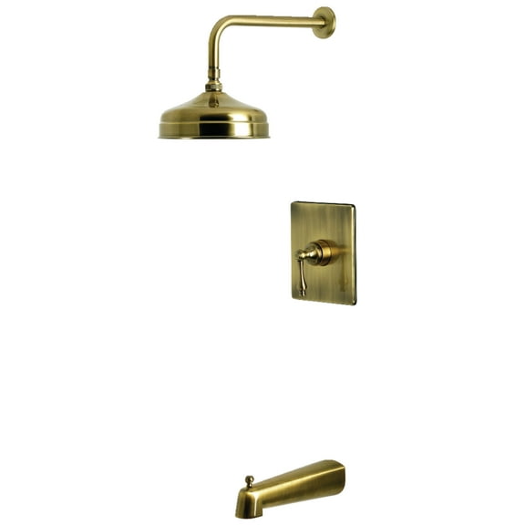 Kingston Brass KB6343AL Revival Single-Handle Pressure Balanced Tub and Shower Faucet, Antique Brass