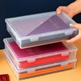 thumbnail image 6 of Stackable File Storage Box Water Resistant Clear Document Organiser Storage Case, 6 of 12
