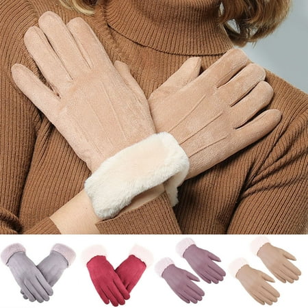 

SPRING PARK 1 Pair Winter Gloves Men Women Touch Screen Full Finger Glove Warm Gloves Work Gloves Suit for Running Driving Cycling