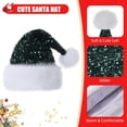 thumbnail image 5 of Personalized Sequin Santa Hat for Adults, Red Glitter Christmas Party Hat, Xmas Halloween New Year Holiday Headwear, 5 of 5