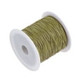 thumbnail image 3 of 1 Roll Nylon Beading Thread Knotting Cord 0.6mm 50 Yards Braided Nylon Crafting Satin String, Dark Khaki, 3 of 5