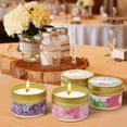 thumbnail image 4 of SCENTORINI Scented Candles Gift Set, 4X4,4oz, Blush Peony, Cinnamon Apple, French Lavender and Velvet Rose, Natural Soy Wax, Portable Travel Fin Handmade Aromatherapy Floral Candle, 4 of 7