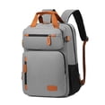 thumbnail image 1 of Graflsoa Vintage Style Expandable Laptop Backpack for Men - Water-Resistant, Durable, and Versatile with Multiple Compartments, Adjustable Straps, and Luggage Strap, Ideal for Work, Travel, and Daily, 1 of 7
