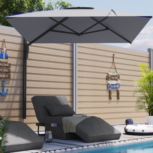 brooke folding wall mounted 10 ft patio umbrella ELUKHT Khaki Mount Umbrella, Tilting Foldable Garden Parasol with Aluminium Pole, 7ft / 2.2m Outdoor Sunshade Umbrellas for Porch/Pool : Patio, Lawn & Garden the 10ft canopy is perfect for outdoor areas Domi 10'x10' Cantilever Patio Umbrella,