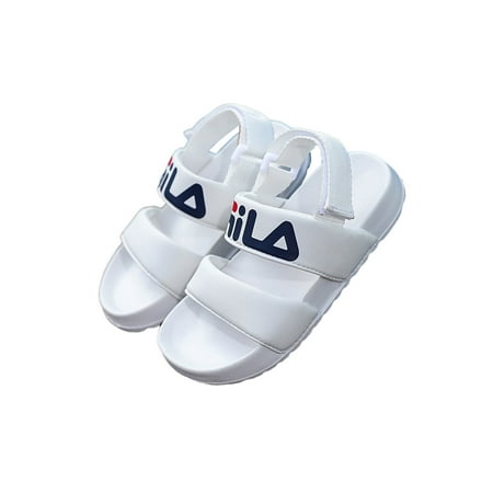 

Fangasis Boys Girls Flat Sandals Slip On Casual Shoes Summer Sandal Children Outdoor Quick Dry Beach White Style B 10C