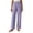 Purple #12, variant on WULMLEO Women's Crinkle Pants Elastic High Waist Straight Leg Lounge Trousers Lightweight Casual Beach Bottoms Wine S