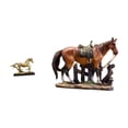 thumbnail image 1 of Figura de caballo en miniatura, escultura coleccionable de resina, estatua de animal con detalles delicados, ideal para decoración del hogar, la ofici, 1 of 8