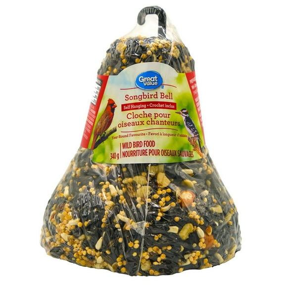 Great Value Wild Bird Food Singbird Wild Bird Bell Hangable Wild Bird Treat, 340G