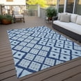 thumbnail image 6 of Addison Rugs Chantille Indoor/Outdoor Transitional Diamonds Navy Washable Rectangle Rug, 10' x 14', 6 of 6