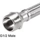thumbnail image 3 of Conector de línea de suministro de grifo G1/2 hembra x G1/2 macho 16 pulgadas de longitud 304 manguera de acero inoxidable 2 piezas esquí esquí Gafas de esquí, 3 of 5