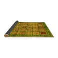 thumbnail image 2 of Ahgly Company Indoor Round Abstract Yellow Modern Area Rugs, 7' Round, 2 of 4