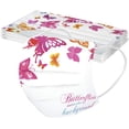 thumbnail image 4 of HUGFEGWE 50 Pcs Butterfly Disposable Face_Masks for Adults,Breathable Disposable Facemasks with Butterflies Designs CJB91-40392, 4 of 8