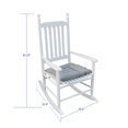 thumbnail image 3 of Rocking Chair for Porch, Wooden Rocker Chair Reclining Seat with High Back Slat, All-Weather Resistant Porch Rocker for Garden Patio Balcony Backyard, Blue, 3 of 7