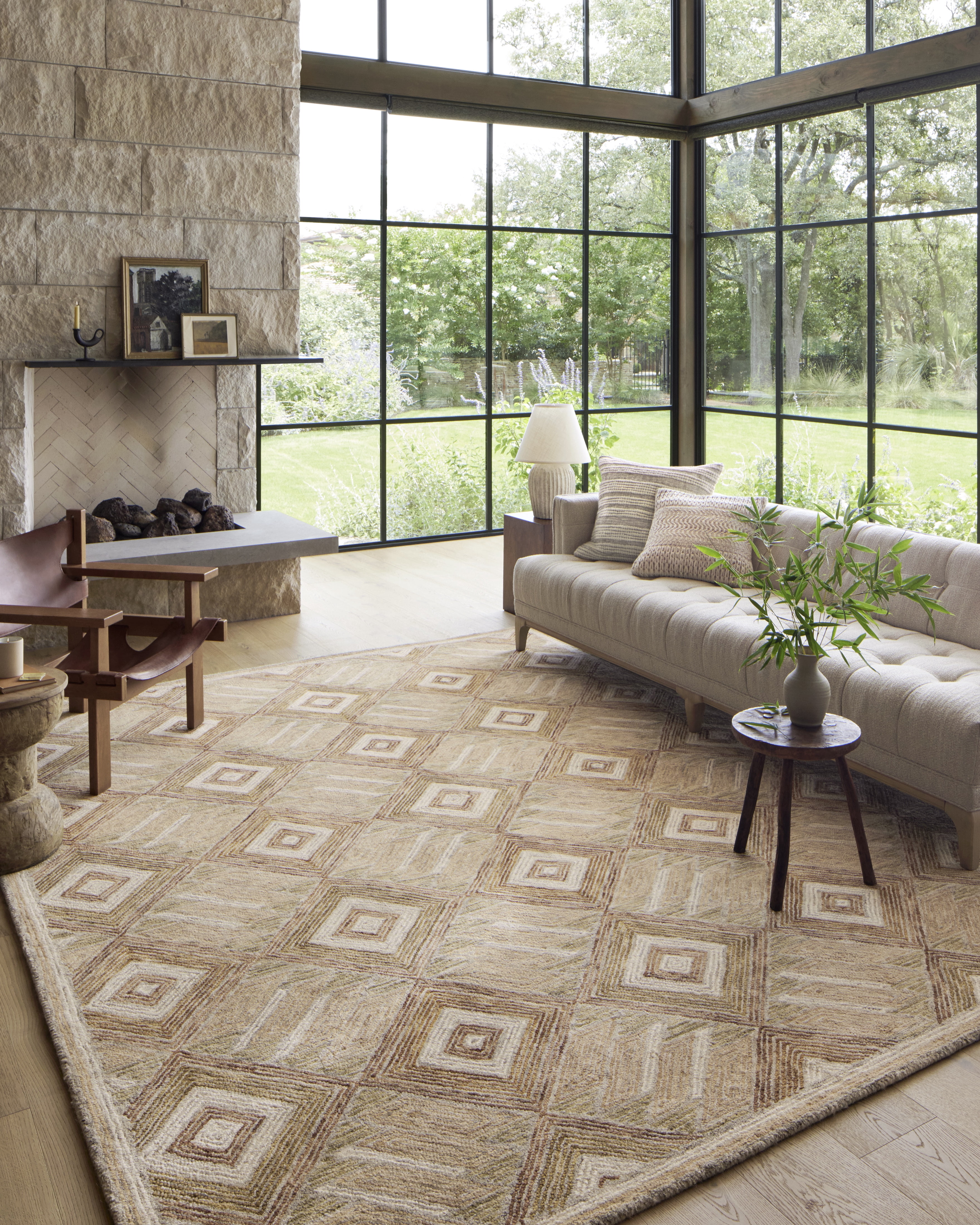 Loloi Varena Sand / clay 18" x 18" Sample Rug