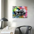 thumbnail image 3 of COMIO Football Wall Art Colorful Graffiti Sports Football Wall Decor Football Canvas Print Artwork Abstract Wall Art for Living Room Bedroom Decor Framed, 3 of 4
