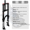 thumbnail image 3 of ZTZ 20/26 inch 4.0 Fat Tire Bike Air Suspension Fork - 180mm Travel, 135mm Hub Spacing, QR 9mm, Double Crown Shock Absorber Fork for MTB Fat Snow Beach E-Bike, 3 of 10