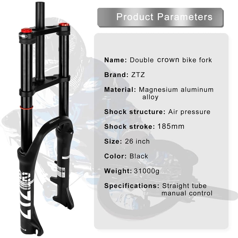 ZTZ 20/26 inch 4.0 Fat Tire Bike Air Suspension Fork - 180mm