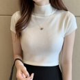 thumbnail image 2 of Blusa informal De punto para Mujer, Top De Moda, color liso, cuello alto, 8622, 2 of 4