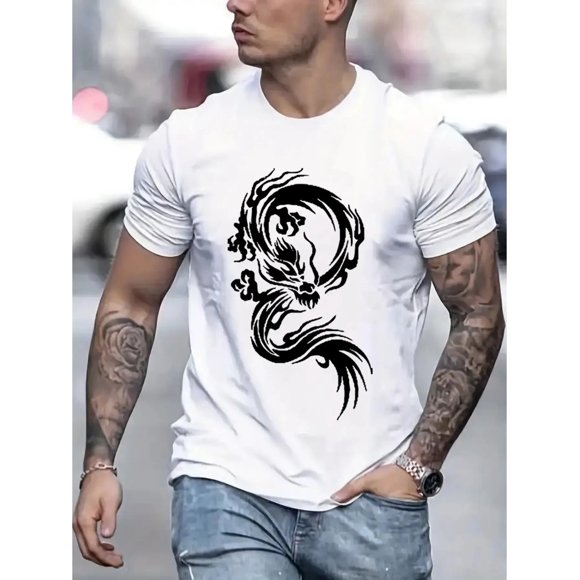 T-Shirt Unisexe Décontracté à Motif Mode Respirant en Fibre pour Toutes les Saisons W75, jusqu'à la Taille 3TG