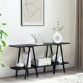 thumbnail image 2 of Manhattan Comfort Celine Side Table Console from Engineered Wood in Black, 2 of 18