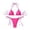 Hot Pink, variant on uvwlwu Women Triangle Halter Bikini with Heart Metal Accent Tie Side Two Piece Swimsuit,M