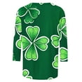 thumbnail image 4 of Ltctricy Women's Plus Size St. Patrick's Day Tops Fashion 3/4 Sleeve Crewneck Casual Shirts Lounge Spring Comfy Loose Blouse, 4 of 5