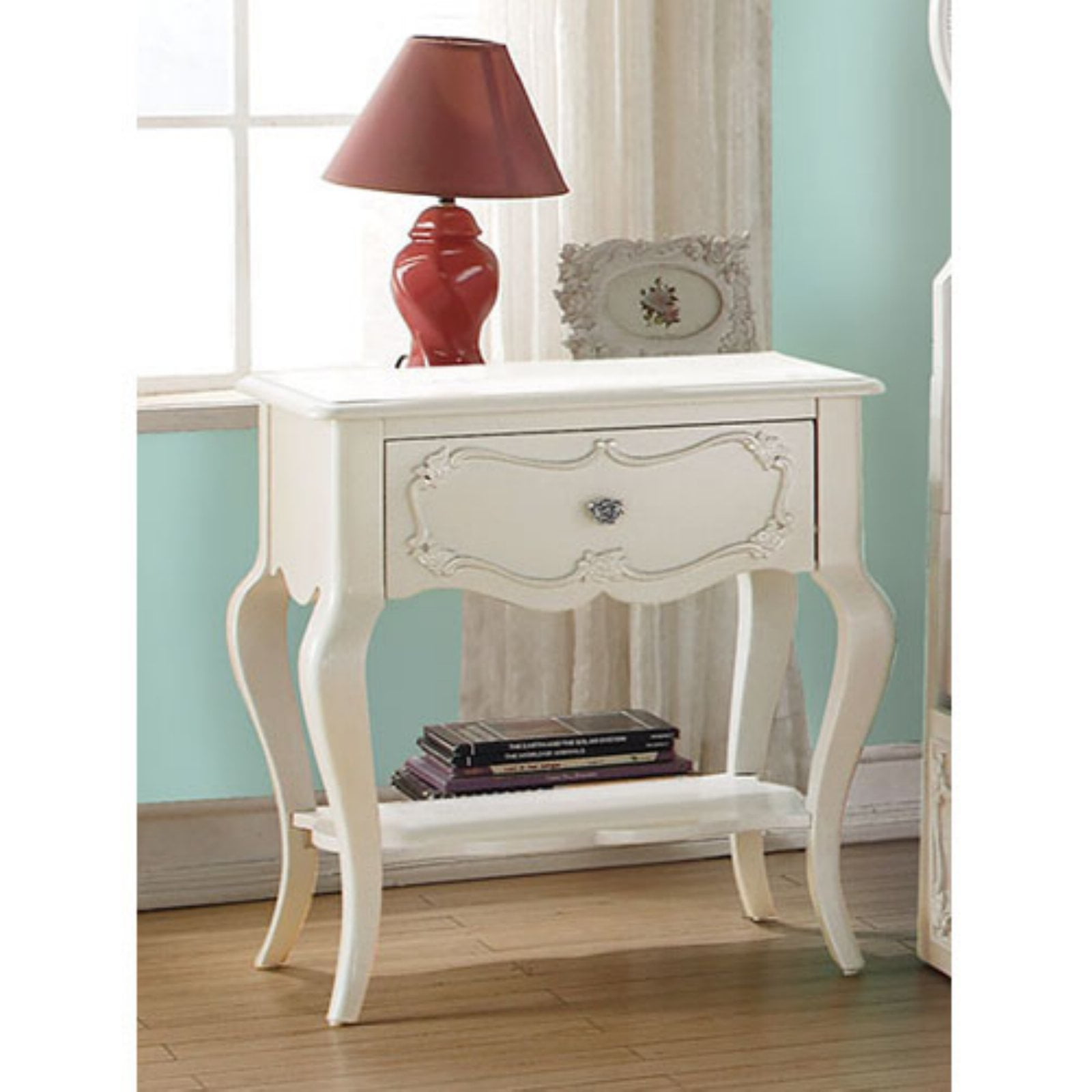 Photo 1 of (READ NOTES) ACME Furniture 30509 Edalene Nightstand, Pearl White
