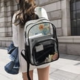 thumbnail image 6 of PVC Transparent Backpacks Clear Backpack for Travel and Outings Blue Crab and Shells, 6 of 7