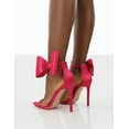 thumbnail image 2 of Women's Ankle Strap Mid Heel Dress  Wedding Shoes Open Toe Sandals With Satin Bow Satin Bow Open Toe High Heels, 2 of 7