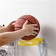 thumbnail image 5 of Estante de almacenamiento de baloncesto Organizador montado en la pared | Estante de plástico giratorio de 90° para balones de baloncesto fútbol | Fácil instalación sin taladro | Ganchos incluidos, 5 of 8