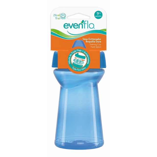 Vaso Entrenador Evenflo Tumbler Boquilla Dura 10 Oz/ 296 Ml Color Azul Color