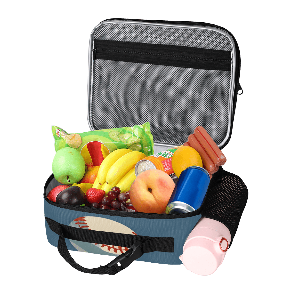 Herdesigns Baseball Large Backpack Set with Lunch Box Lightweight Water Resistant Travel Laptop Backpacks Casual Daypacks for Women Men