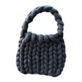 thumbnail image 3 of Women Crochet Bag Handbag Satchel Female Shoulder Bag for Work Travel Summer black, 3 of 8