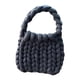 thumbnail image 3 of Bolso de crochet para mujer, bolso de mano informal, ligero, para compras, cartera de mano, hecho a mano negro, 3 of 9