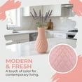 thumbnail image 5 of Unique Bargains Clear Acrylic Square Decorative Floral Vase Pink 3.9" x 3.9" x 8.9", 5 of 6