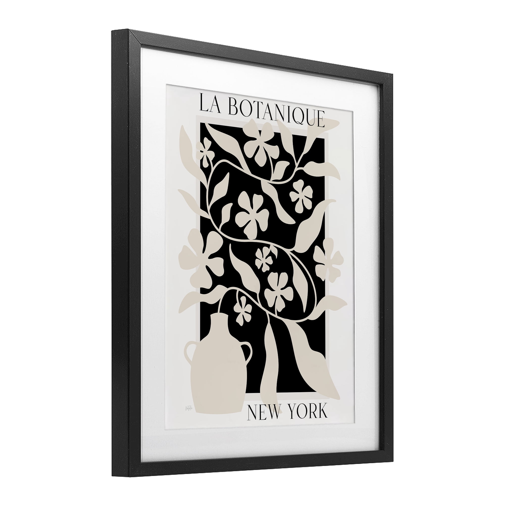 Stupell Industries La Botanique New York Black Framed Print Under Glass, design by Natalie Carpentieri