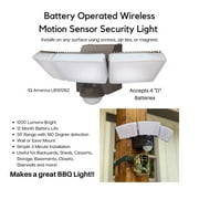 IQ America Battery-Powered Motion Security Flood Light 1200 Lumen LED BZ